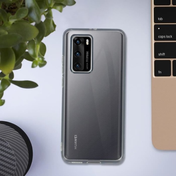 Huawei P40 Cover Silikone Fleksibel Modstandsdygtig Ultra Tynd Gennemsigtig Hvid