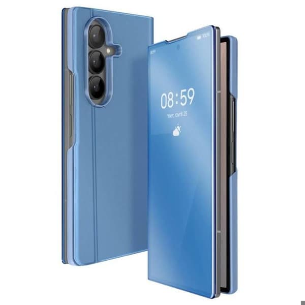 Skyddsfodral - AVIZAR - Galaxy Z Fold 7 - Clear View - Videostöd - Blå Blå