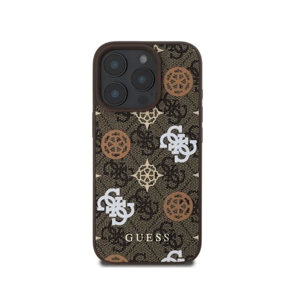 Coque pour iPhone 16 Pro Compatible MagSafe Édition 4G Pionin Ultra-Chic Guess Ruskea Flerfärgad