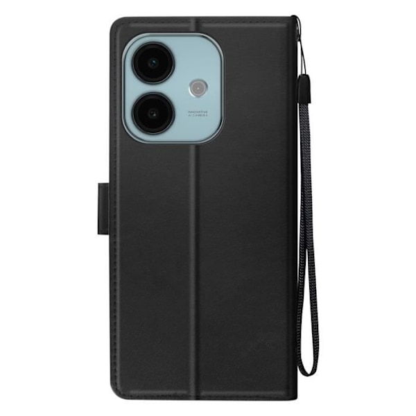 Fodral för Oppo A40 med rem, magnetisk stängning, plånboksdesign, svart Svart