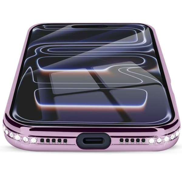 Coque Magsafe - AVIZAR - iPhone 17 Pro Max - Lila - Strass - Elegant skydd Lila