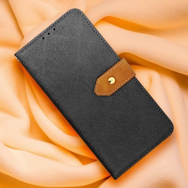 AVIZAR Wallet Case til Xiaomi Redmi Note 11 og 11s - Sort Mandala-mønster - Videosupport Svart