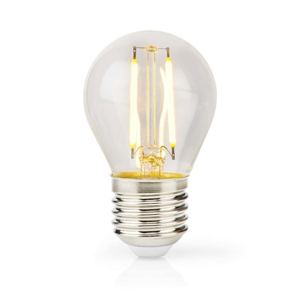Ampoule LED Filament E27 Dekorativ G45 4,5 W Dimbar Retro Stil Nedis Transparent Vit