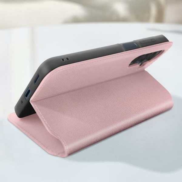 Kotelo Samsung Galaxy A16 Flip Card - ja Video Holder Champagne Pink -kotelolle Rosa