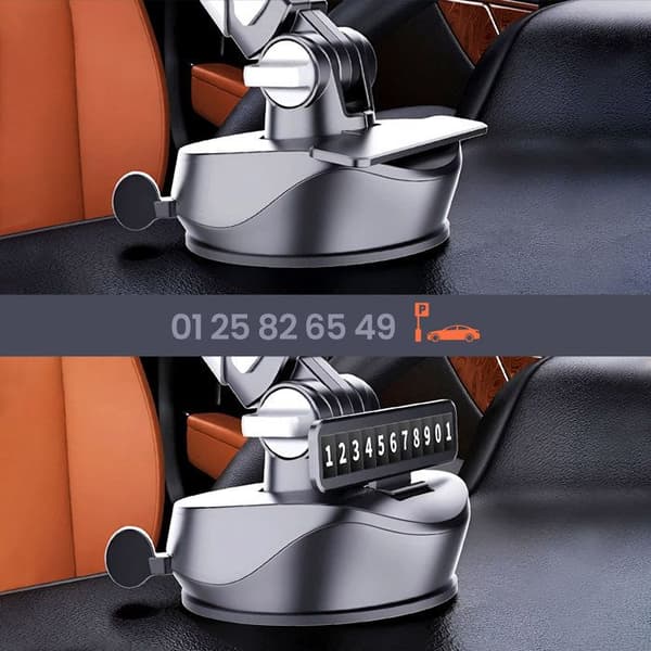Support Bil - AVIZAR - Universell - Sugpropp - Justerbar Arm - 360° Rotera Svart