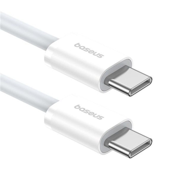 Kabel (P10365200211-00) Type-C til Type-C, 30W, 1m BASEUS Hvid