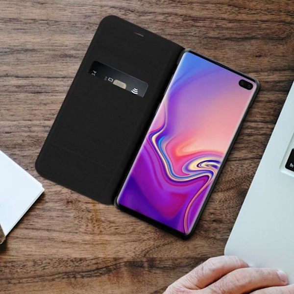 Hus til smartphone - Samsung - Galaxy S10 Plus - Hårdt etui - Stødabsorberende - Sort svart