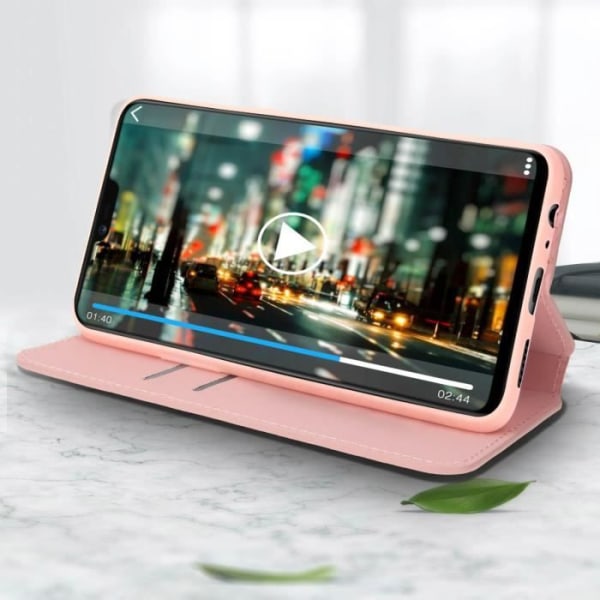 Housse - Oppo - A3 - Øko-læder - Kortlomme - Støttefunktion - Rosa Rosa