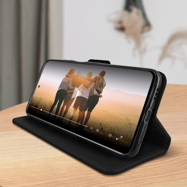 Etui - Xiaomi - Redmi Note 10 Pro - Beskyttelse - Kortholder - Video støtte - Sort Svart