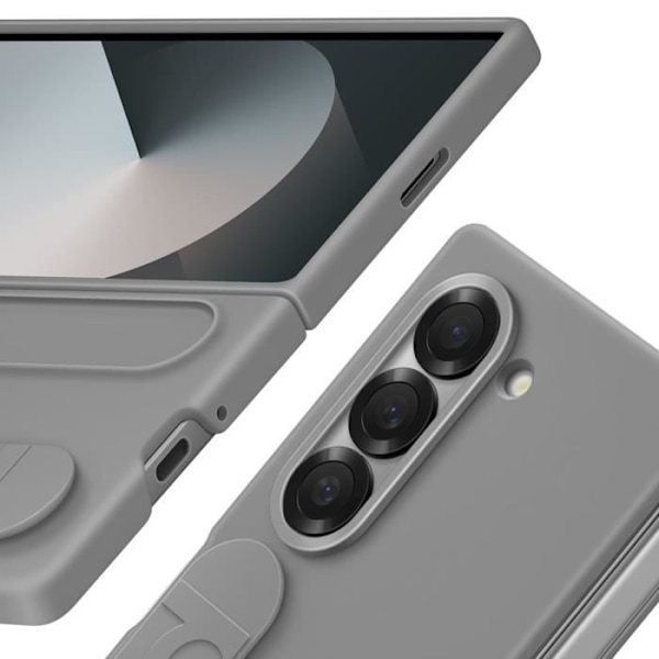 Alkuperäinen kuori Samsung Galaxy Z Fold 6:lle, jossa on kahva ja tuki, tummanharmaa Samsung. Grå