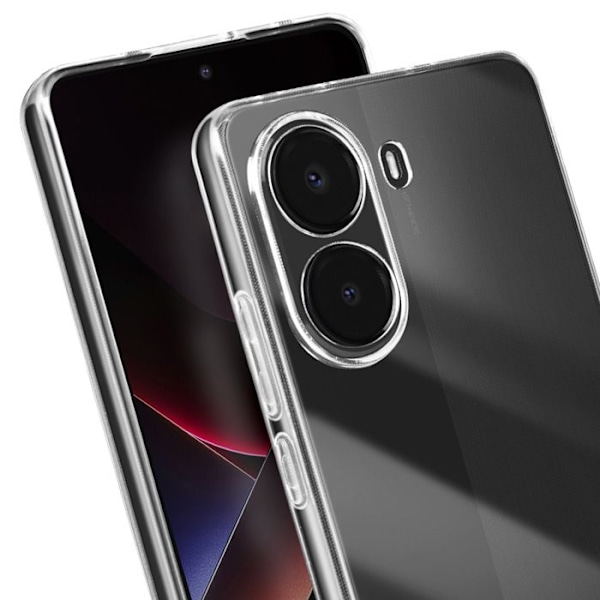 Skydd för Xiaomi Poco X7 Pro Kontur Silikon Transparent Vit