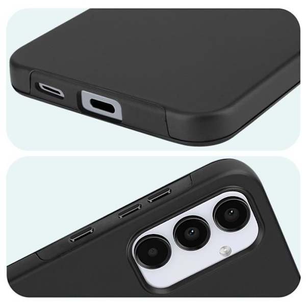 Komplet etui til Samsung A55 - AVIZAR - Sort - Rigid - Blødt - Touch Svart