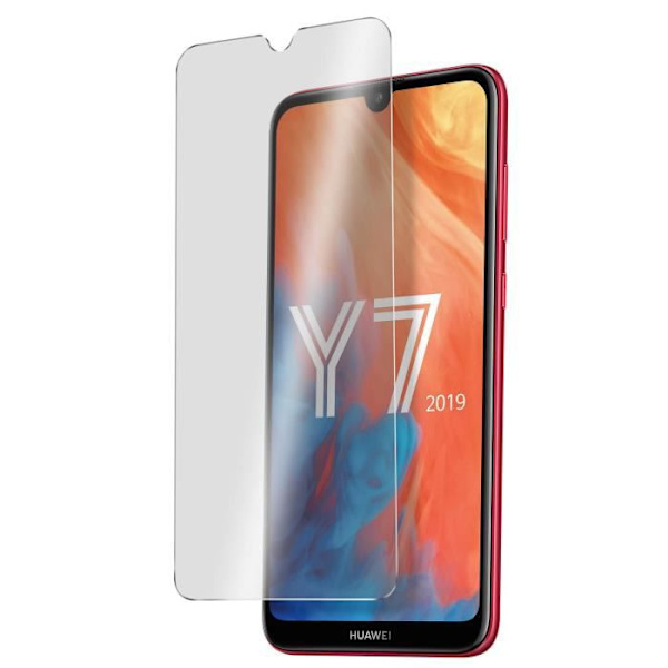Skyddsfilm - AVIZAR - Huawei Y7 2019 - 9H härdat glas - 0,3 mm - Stötsäker Transparent Transparent