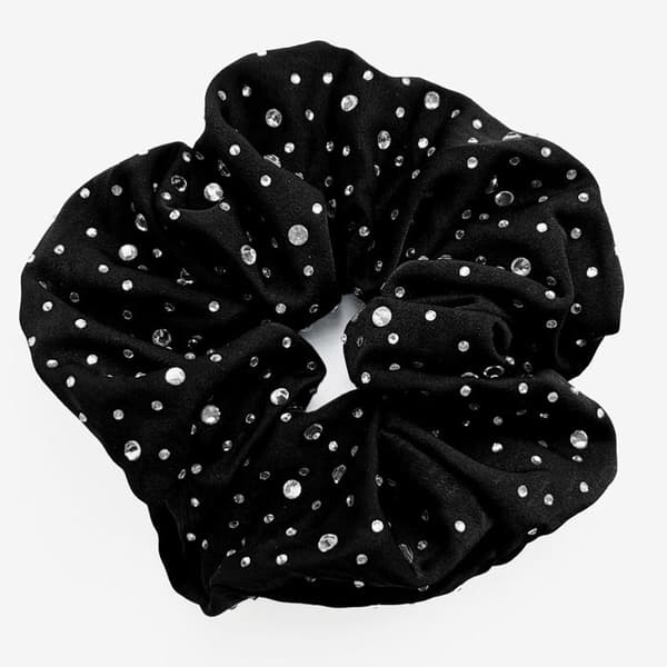 Chouchou - AVIZAR - Satin Krystal Glitrende - Sort - Blød - Elegant Svart
