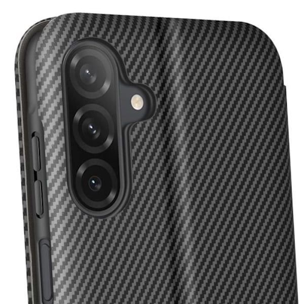 Carbonetui til Samsung Galaxy A26 med RFID-beskyttende kortholder - Sort støtte Svart