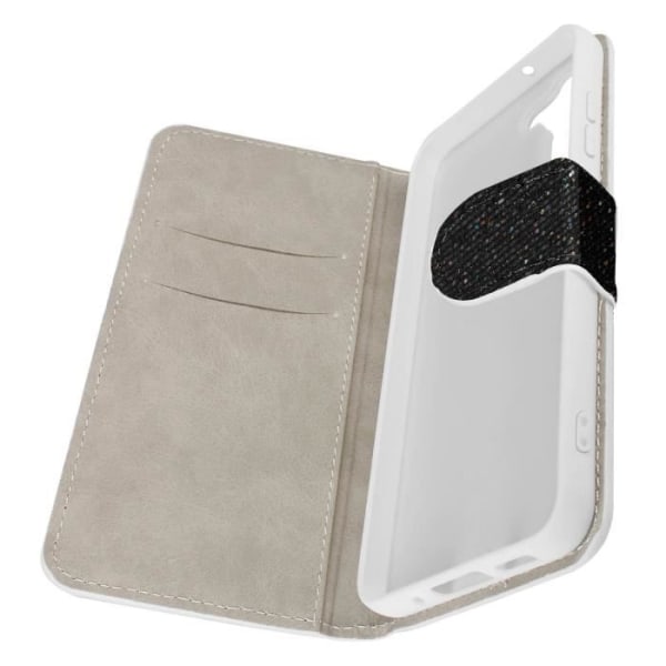 Cover til Samsung Galaxy A54 5G Glitter Disco Wallet Video Support Sort Svart