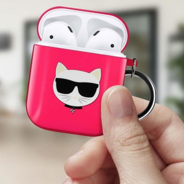 Karl Lagerfeld rosa Airpods-fodral