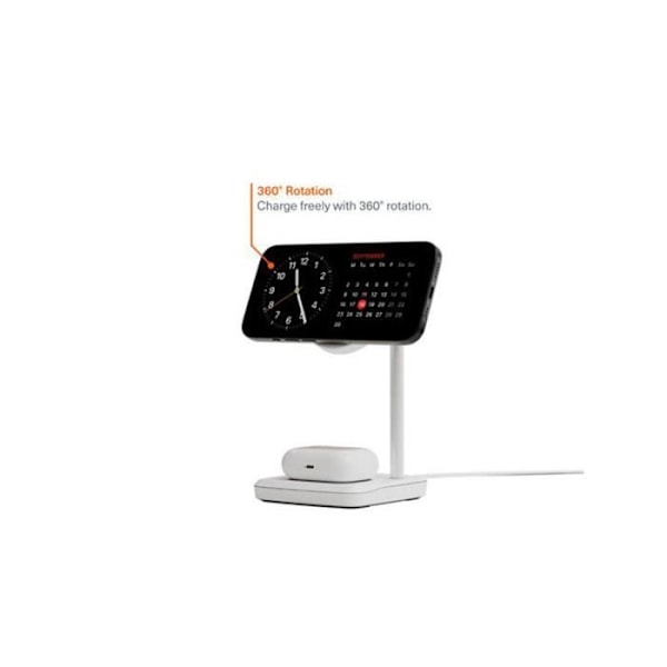 Trådlös induktionsladdare 2 i 1 ChargeBase 20W CYGNETT Vit Vit