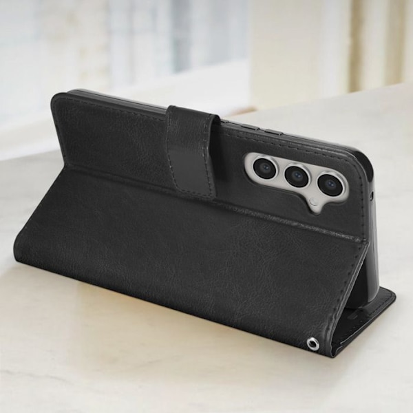 Taske til Samsung S23 FE - MAYAXESS - Wallet Stand Function - Sort Svart