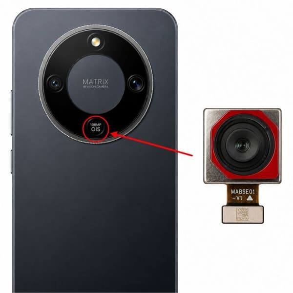 Pääkameramoduuli 108MP Honor Magic 8 Lite Hopea Grå