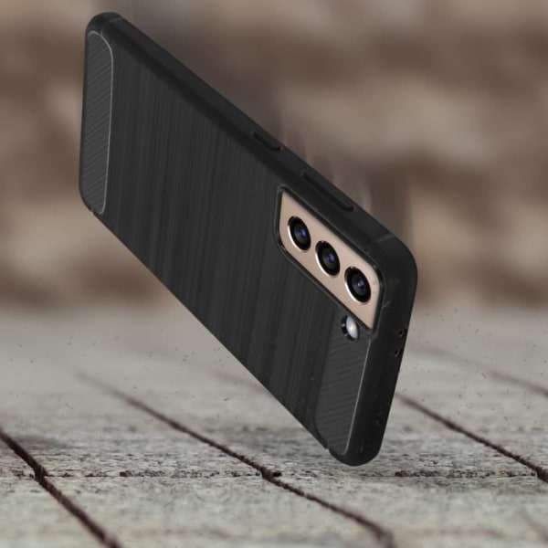 Coque - Samsung - Galaxy S21 - Blød - Kulstof - Forstærkede hjørner Svart