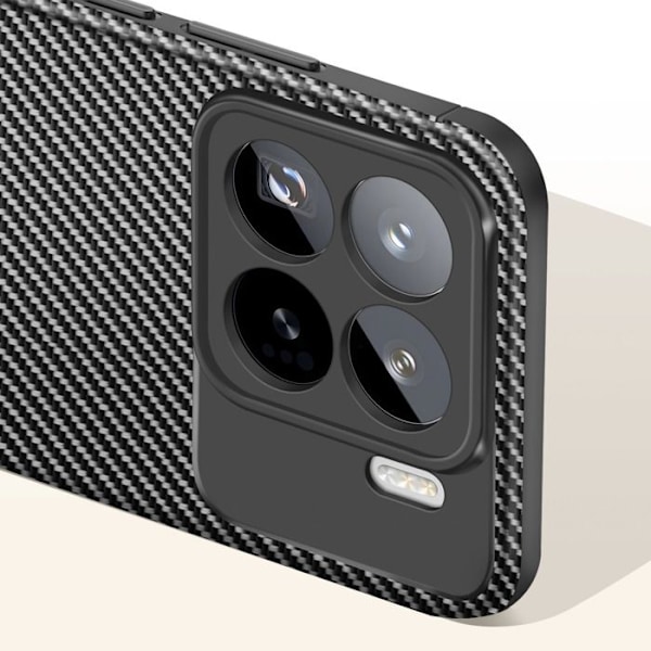 Coque Carbone för Xiaomi 15 Pro Silikon Stöttålig Rutschfri Svart Svart