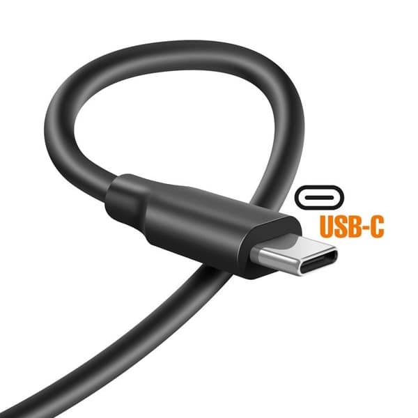 Ladeadapter - MAX EXCELL - MaxExcell - USB-C 65W - Integreret Kabel - Power Delivery Svart