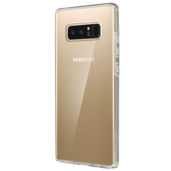 Galaxy Note 8 skyddande silikonfodral + polykarbonatbaksida - genomskinlig