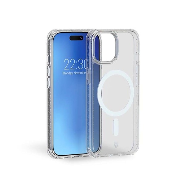 Förstärkt Magsafe Forcecase iPhone 15 fodral Transparent Transparent