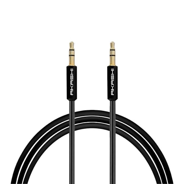 Jack-kaapeli 3,5mm uros-uros Ääni Liitin Älypuhelin Kaiutin Kuulokkeet Akashi Musta