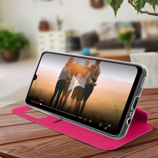 AVIZAR Taske til Huawei P smart 2020 - Displayvindue - Kortholder - Pink Rosa
