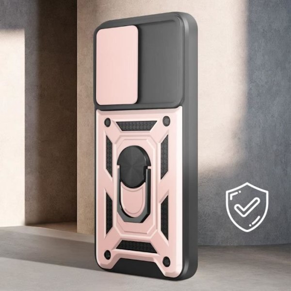 Etui til Samsung Galaxy A35 5G Ring Support Skydekameracover Pink Champagne Rosa