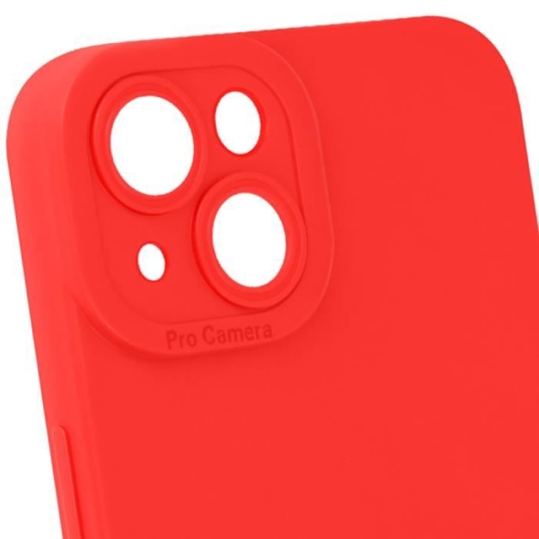 Suojakuori iPhone 14:lle Silicone Matt Camera Protection Red Röd