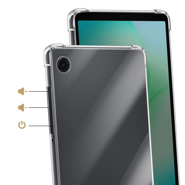 Galaxy Tab A9 / Tab A11 Flexair-kotelo vahvistetuilla kulmilla Tech Protect läpinäkyvä Vit