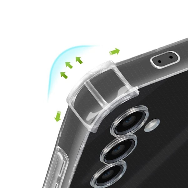 Stötsäker Skal - Mayaxess - Samsung Galaxy S24 - Förstärkta Hörn - Lätt Design - Transparent Transparent