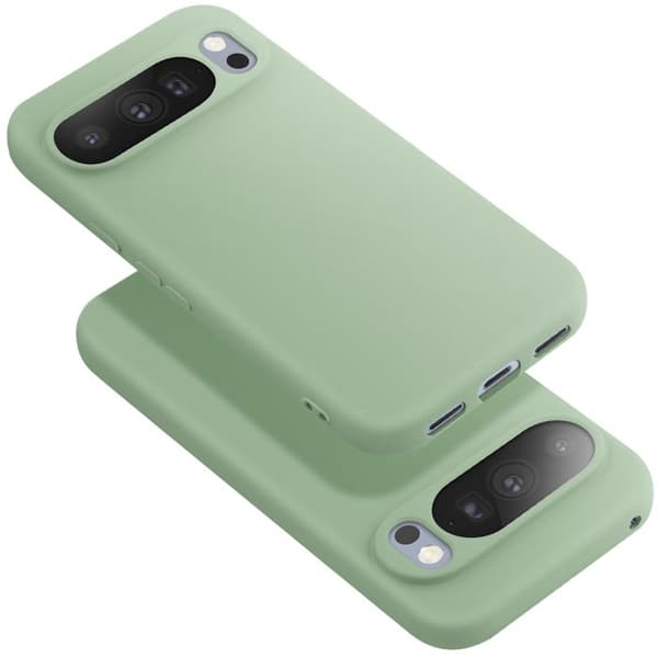 Silicone Pehmustettu Soft-Touch Vihreä Kuori Google Pixel 10 Pro:lle Grön