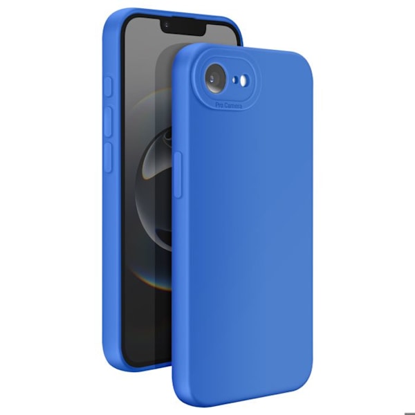 Cover - iPhone - 16th - Soft Silicone - Camera Block Protected - Blue Blå