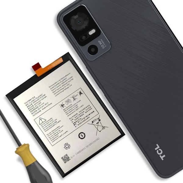 Internt batteri för TCL 40R 5000mAh TLP048A7 Vit Vit
