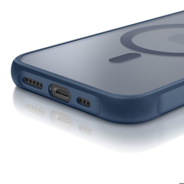 MagSafe-skal för iPhone 16e Matt Frostad Baksida Blå Nattkant Blå