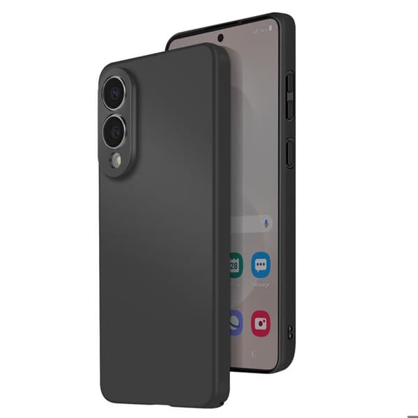 Coque - AVIZAR - Galaxy S25 Edge - Silikone Semi-Hård - Soft-Touch - Sort Svart