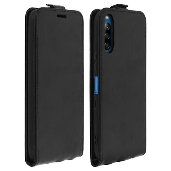 Ärende - AVIZAR - Sony Xperia L4 - Ekoskinn - Svart - Heltäckande skydd Svart