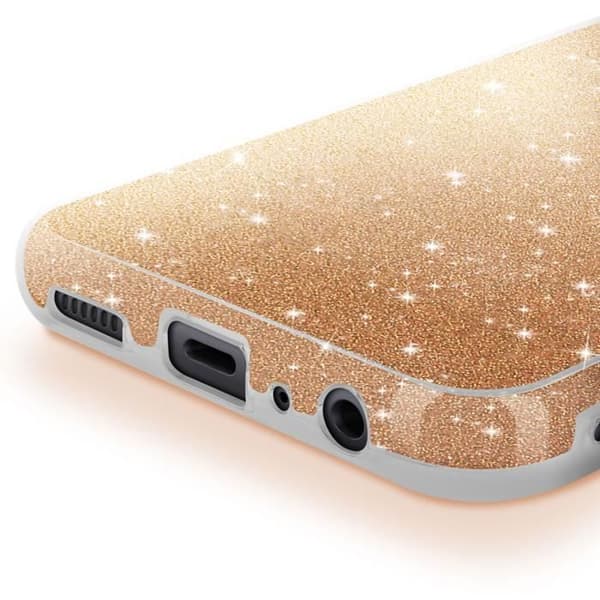 Glittercase - Samsung - Galaxy A05S - Stöttålig - Glänsande - Gul Gul