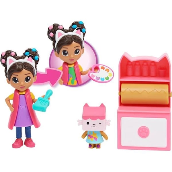 Gabby and the Magic House - Taidestudio - Pack 2 Figuurit ja tarvikkeet Flerfarvet