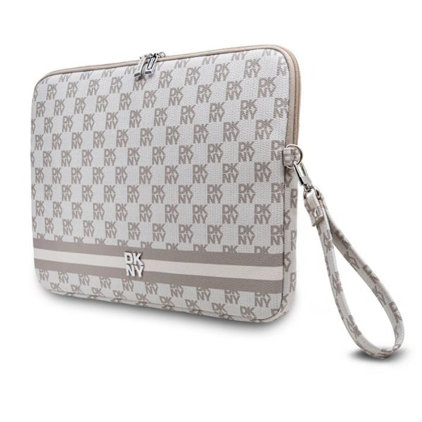 Laptop Sleeve 15-16 inches - Checkered and Striped Patterns - Beige