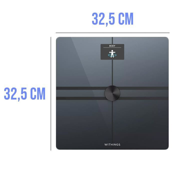 Ansluten våg - WITHINGS - Body Comp - Full spårning - 5 lägen - Batteritid 18 månader Svart