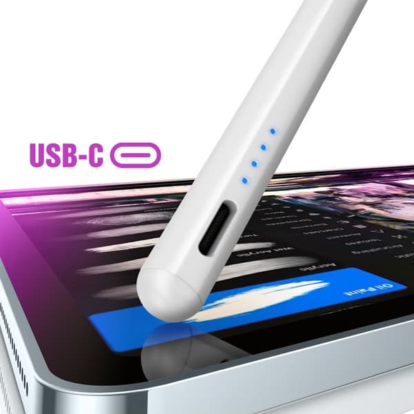 Universal Taktile Stylus til Smartphone / Tablet Fin Spids 1.5mm Hvid Vit