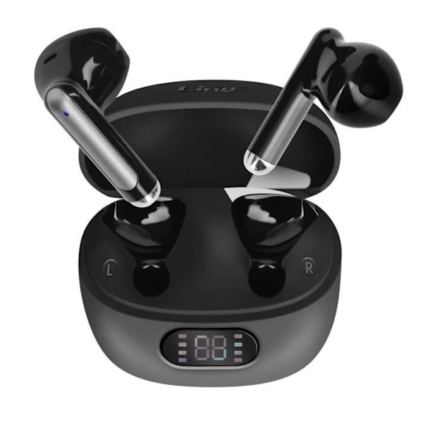 In-ear Bluetooth-hörlurar med Touch Control och Mic LinQ Black Svart