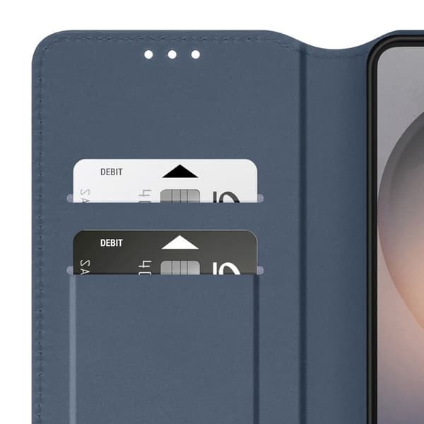 Magnetiskt Flipfodral för Galaxy S26 Classic Edition med Ställfunktion Mörkblå Blå