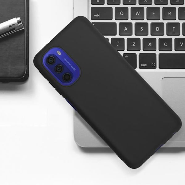 Motorola Moto G51 5G kotelo joustava silikoni mattapintainen sormenjälkiä estävä musta