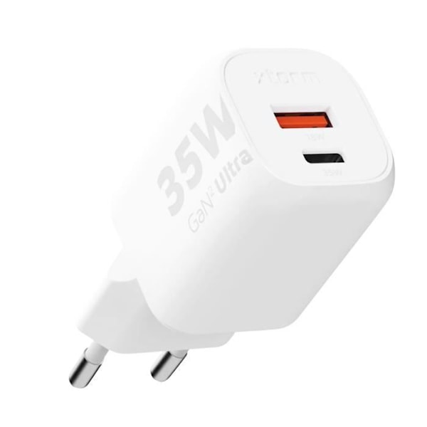 GaN² Sector Laturi 35 W USB C + USB Compact Format Xtorm White Vit
